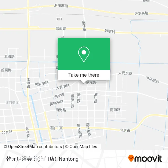 乾元足浴会所(海门店) map