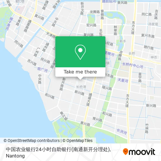 中国农业银行24小时自助银行(南通新开分理处) map