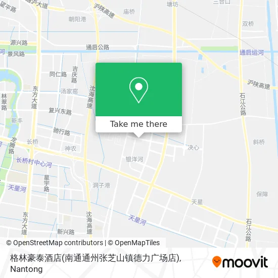 格林豪泰酒店(南通通州张芝山镇德力广场店) map
