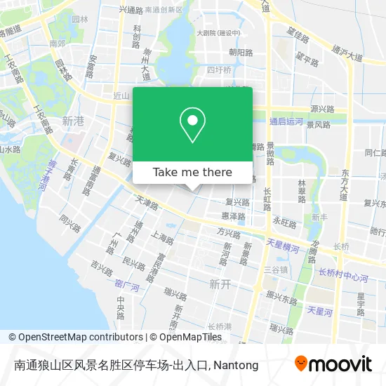 南通狼山区风景名胜区停车场-出入口 map