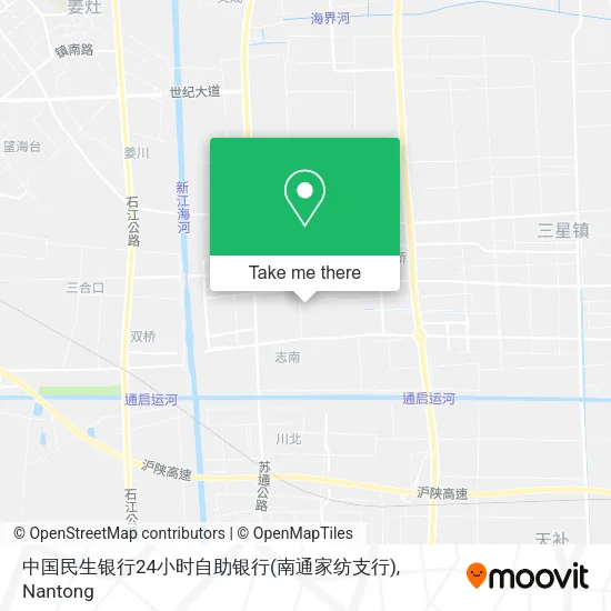 中国民生银行24小时自助银行(南通家纺支行) map