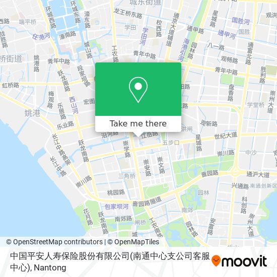中国平安人寿保险股份有限公司(南通中心支公司客服中心) map