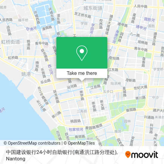 中国建设银行24小时自助银行(南通洪江路分理处) map