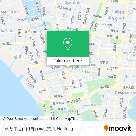 政务中心西门自行车租赁点 map
