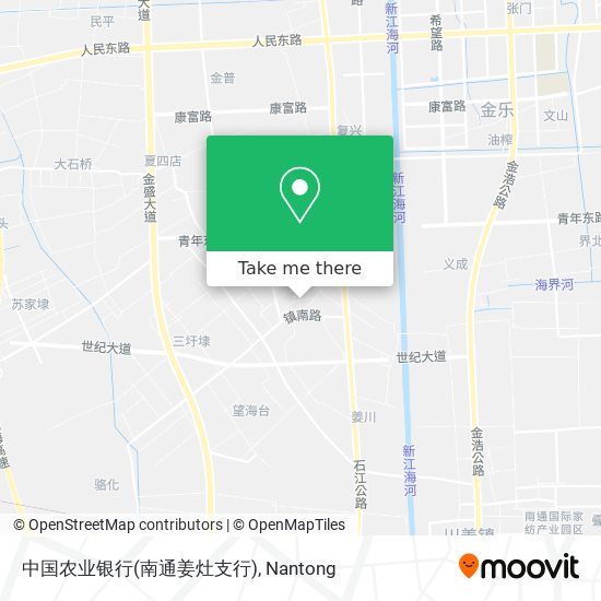 中国农业银行(南通姜灶支行) map