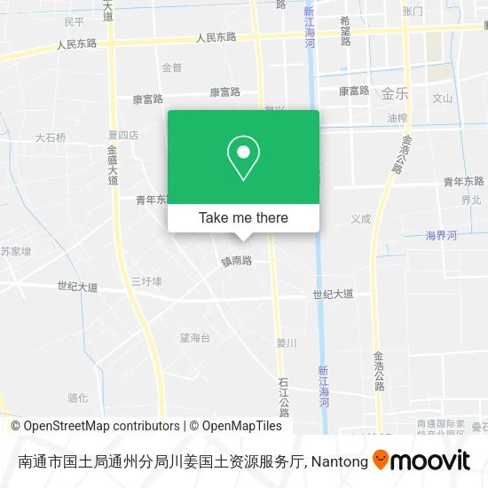 南通市国土局通州分局川姜国土资源服务厅 map