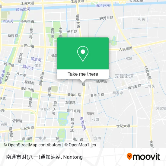 南通市财(八一)通加油站 map