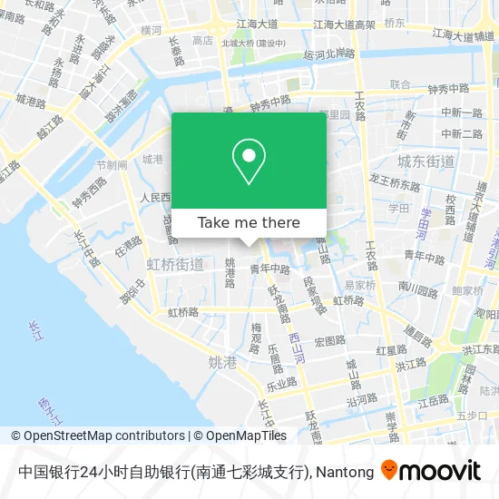 中国银行24小时自助银行(南通七彩城支行) map