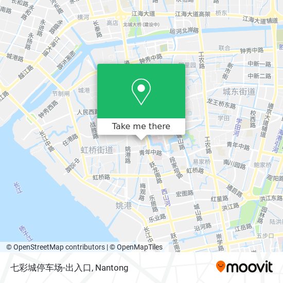 七彩城停车场-出入口 map