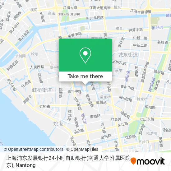 上海浦东发展银行24小时自助银行(南通大学附属医院东) map