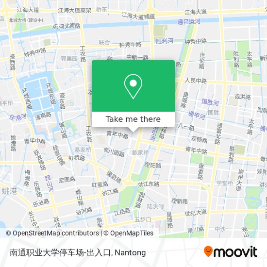 南通职业大学停车场-出入口 map