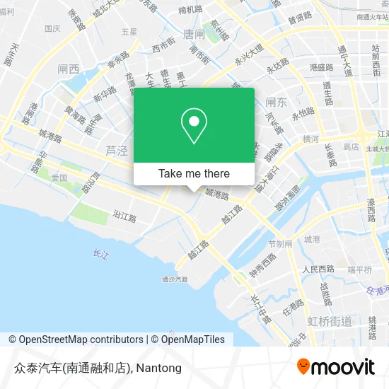 众泰汽车(南通融和店) map
