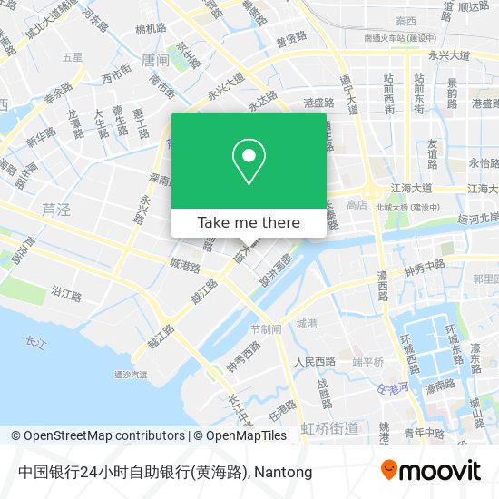 中国银行24小时自助银行(黄海路) map