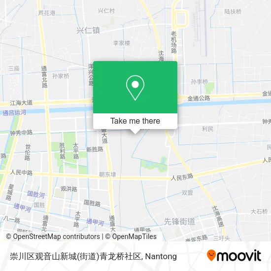 崇川区观音山新城(街道)青龙桥社区 map