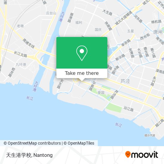 天生港学校 map