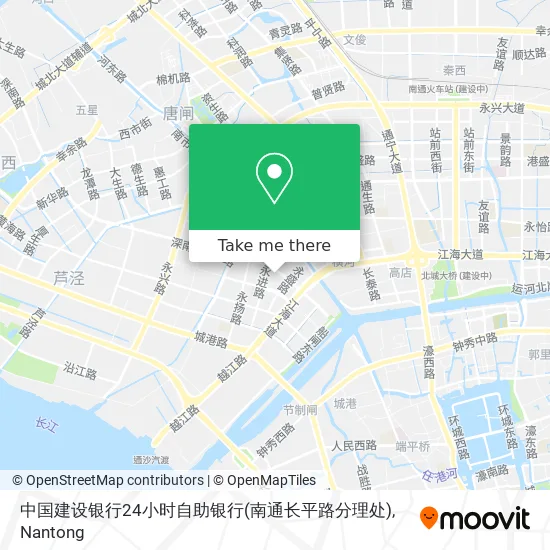 中国建设银行24小时自助银行(南通长平路分理处) map