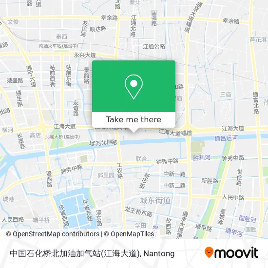 中国石化桥北加油加气站(江海大道) map