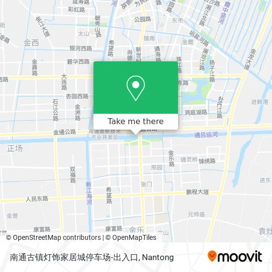 南通古镇灯饰家居城停车场-出入口 map
