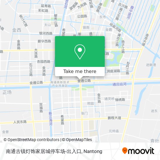 南通古镇灯饰家居城停车场-出入口 map