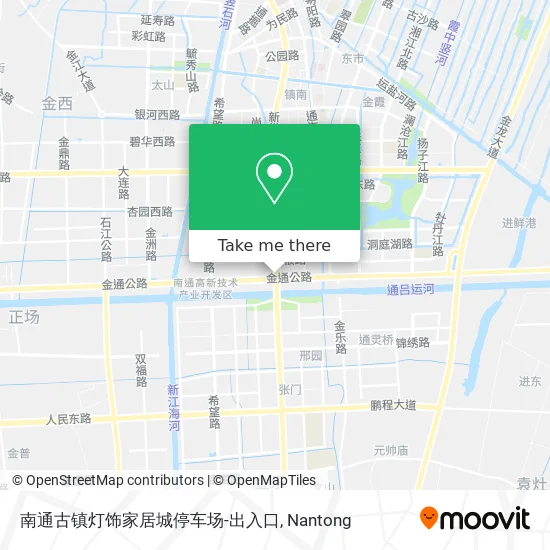 南通古镇灯饰家居城停车场-出入口 map