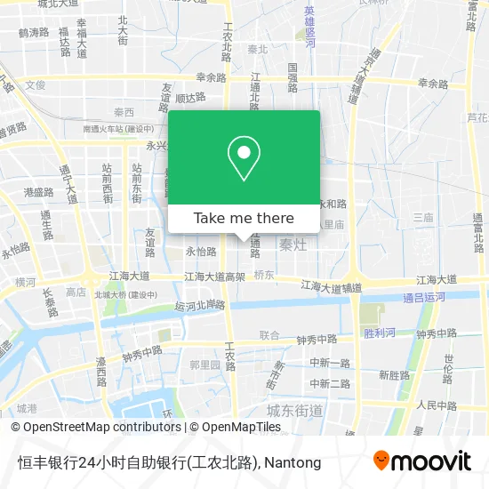 恒丰银行24小时自助银行(工农北路) map