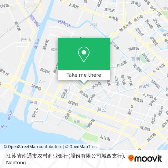 江苏省南通市农村商业银行(股份有限公司城西支行) map