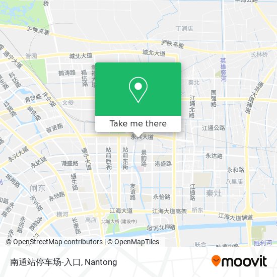 南通站停车场-入口 map