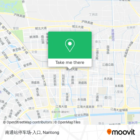 南通站停车场-入口 map