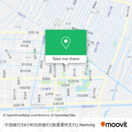 中国银行24小时自助银行(南通通州支行) map