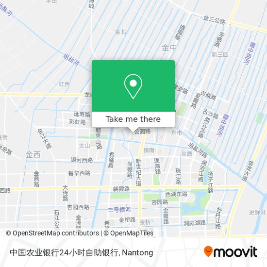中国农业银行24小时自助银行 map