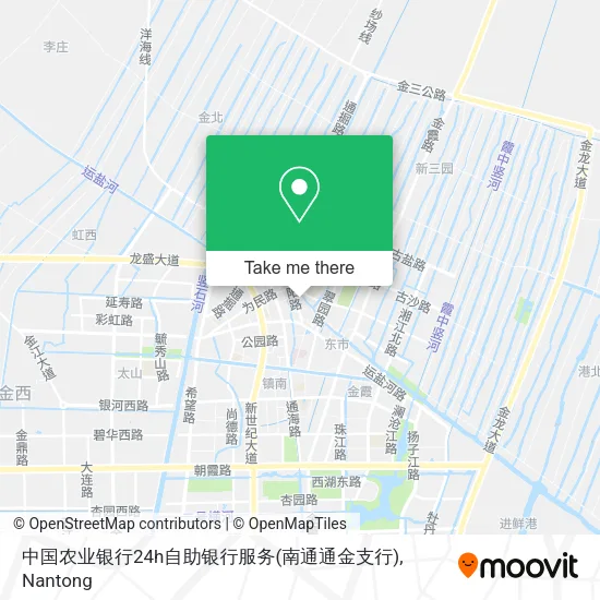 中国农业银行24h自助银行服务(南通通金支行) map