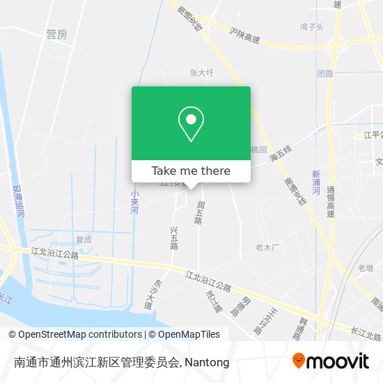 南通市通州滨江新区管理委员会 map