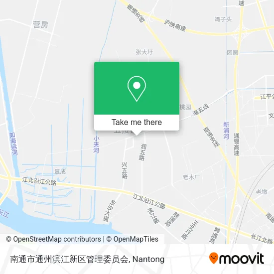 南通市通州滨江新区管理委员会 map