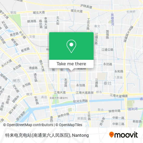 特来电充电站(南通第六人民医院) map