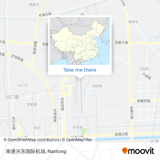 南通兴东国际机场 map