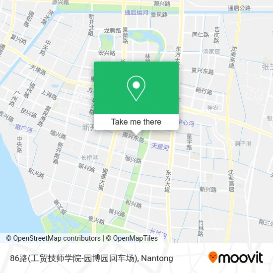 86路(工贸技师学院-园博园回车场) map