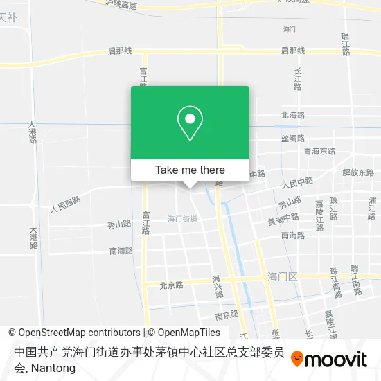 中国共产党海门街道办事处茅镇中心社区总支部委员会 map