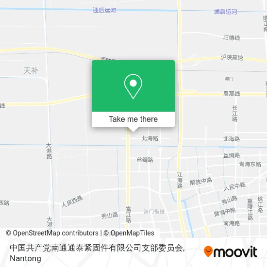 中国共产党南通通泰紧固件有限公司支部委员会 map