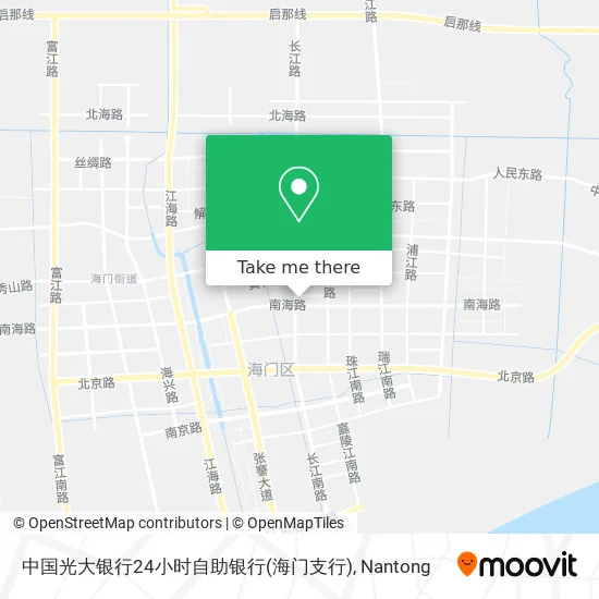 中国光大银行24小时自助银行(海门支行) map