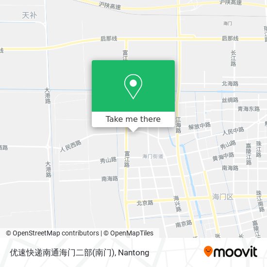 优速快递南通海门二部(南门) map