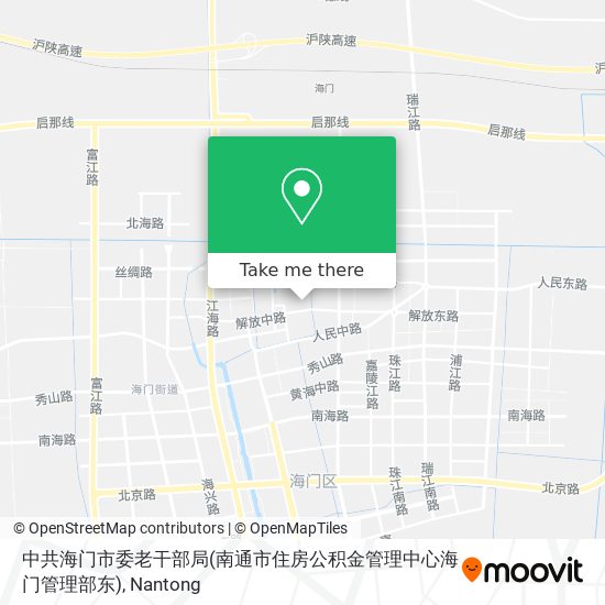 中共海门市委老干部局(南通市住房公积金管理中心海门管理部东) map