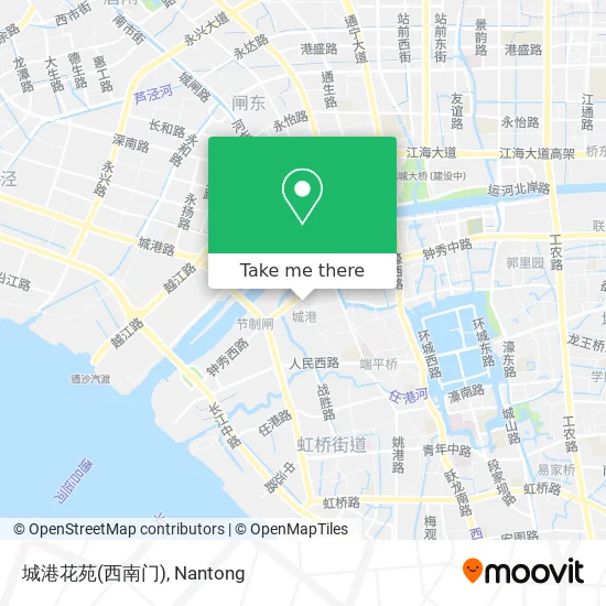 城港花苑(西南门) map