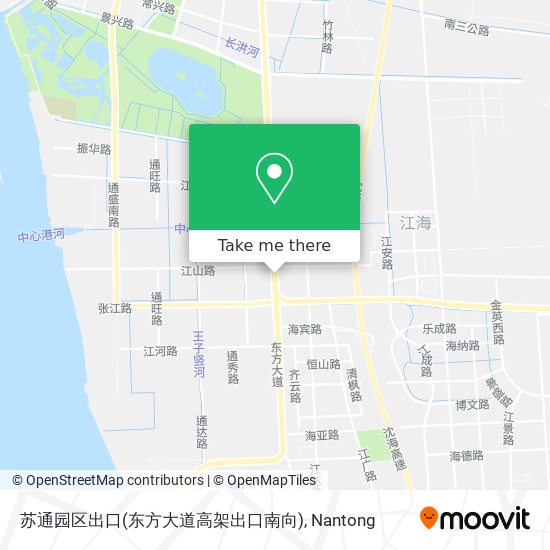 苏通园区出口(东方大道高架出口南向) map