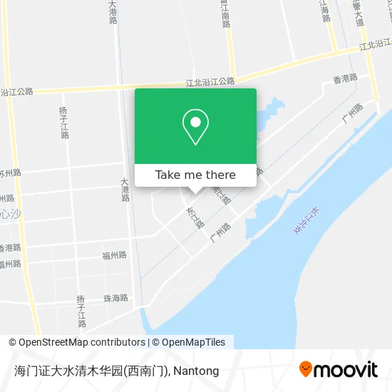 海门证大水清木华园(西南门) map