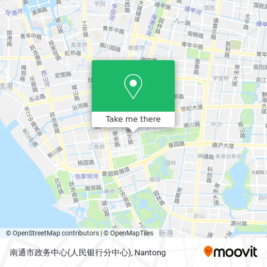 南通市政务中心(人民银行分中心) map