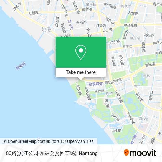 83路(滨江公园-东站公交回车场) map