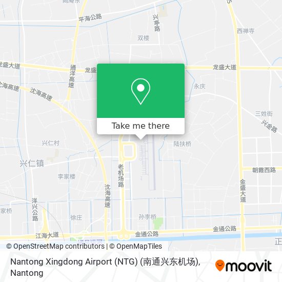 Nantong Xingdong Airport (NTG) (南通兴东机场) map