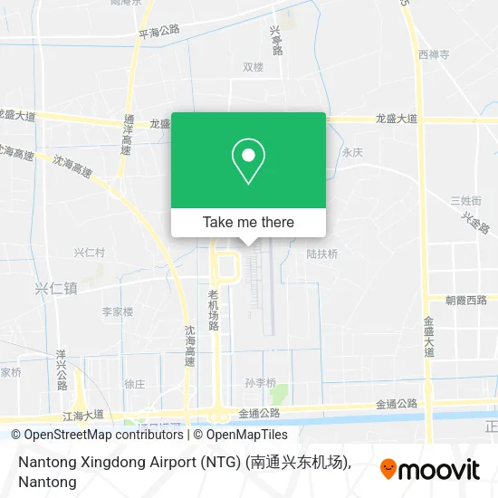 Nantong Xingdong Airport (NTG) (南通兴东机场) map