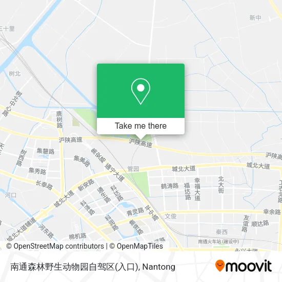 南通森林野生动物园自驾区(入口) map