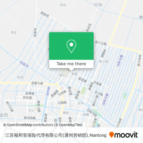 江苏顺和安保险代理有限公司(通州营销部) map
